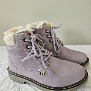 Mishansha Girls Winter Waterproof Faux Fur Hiker Boots